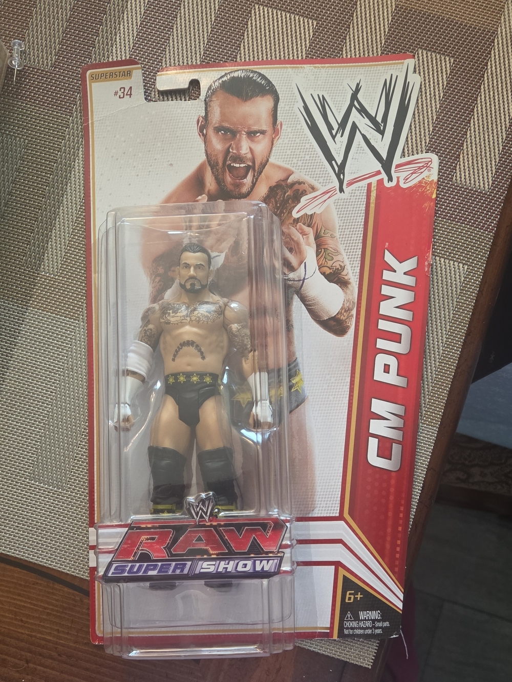 WWE CM Punk Action Figure – Black & Yellow Gear